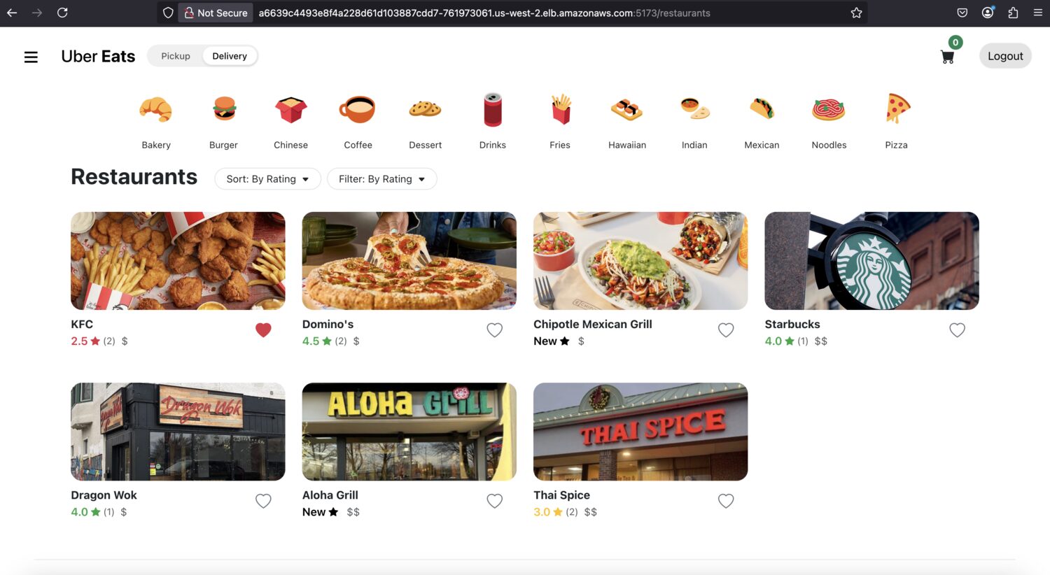 Restaurant listings